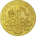 2002 - 1 oz Austria Gold Philharmonic Random Year customary in banking