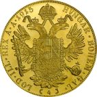 1915 13.77g Austria Gold 4 Dukat customary in banking