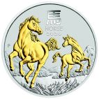 2026 1 oz Australia Silver 2026 2oz Australia Silver Year of the Horse Antiqued