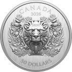 2026 67.99g Canada Silver 2026  68gm Canada Silver Heraldic Lion Coin PP