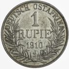 1910 Germany Silver Rupie 1910 J VZ, small crown.