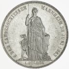 1863 Germany Silver Gulden 1863 I. Badisches Landesschie&szlig;en VZ