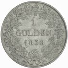 1838 Germany Silver Gulden 1838 Baden VZ