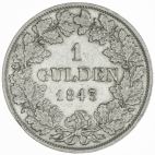 1843 Germany Silver Gulden 1843 Baden