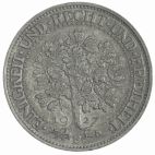 1927 Silver 5 Reichsmark 1927 E Eichbaum VZ, min. angelaufen