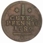 1789 Copper Guter Pfennig 1789 F SS