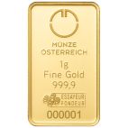 1g Austria Gold 1 Gram Gold Münze Österreich Minted Bar customary in banking