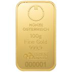 100g Austria Gold 100 Gram Gold Münze Österreich Minted Bar customary in banking