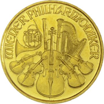 1989-2001 1/10 oz Austria Gold 1/10 oz  Austria Gold Philharmonic BU (Random Year) customary in banking