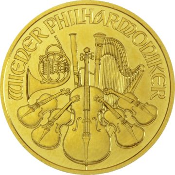 1/4 oz Austria Gold Philharmonic BU (Random Year) customary in banking