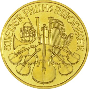 1/10 oz Austria Gold 1/10 oz  Austria Gold Philharmonic BU (Random Year) customary in banking