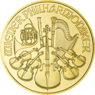 2008 1 oz Austria Gold Philharmonic customary in banking