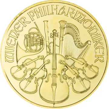 2011 1 oz Austria Gold Philharmonic customary in banking