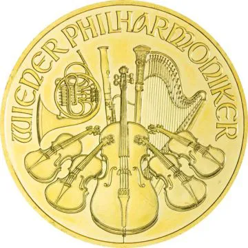 2012 1 oz Austria Gold Philharmonic customary in banking