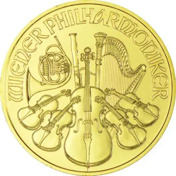 2018 1 oz Austria Gold Philharmonic customary in banking