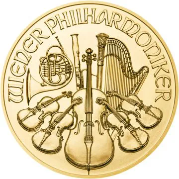 2020 1 oz Austria Gold Philharmonic customary in banking