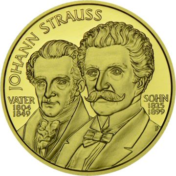 1999 8g Austria Gold Johann Strauss PP