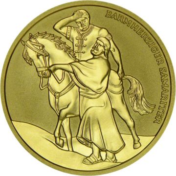 2003 10g Austria Gold 2003 10.14 gram Austrian Christian 2000: Christian Charity Gold Proof Coin 50 Euros [Special Selection] Hand-lifted