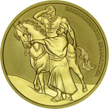 2003 1/3 oz Austria Gold 2000 Years of Christianity: Christian Charity Hand-lifted