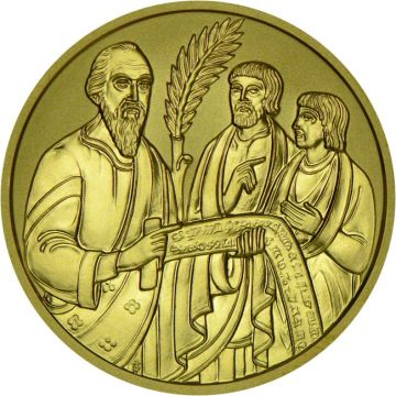2001 10g Austria Gold Christian 2000: Bible Gold Proof Coin 500 Schillings Hand-lifted
