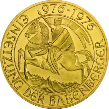1976 12.15g Austria Gold Babenberger customary in banking
