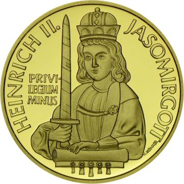 1996 8g Austria Gold 1996 8.11 gram Austrian Heinrich II gold proof coin special edition PP