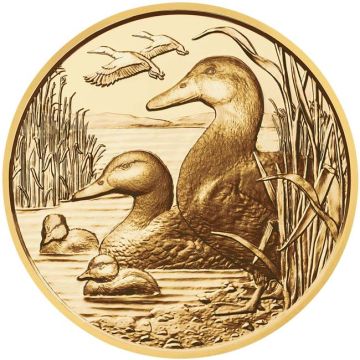 2018 16g Austria Gold 2018 16.23gm  Austria Mallard Coin 100 Euro PP