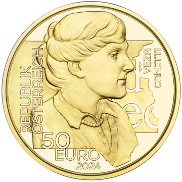 2024 1/4 oz Austria Gold 2024 1/4oz Austria Gold Veza Canetti Gold PP PP