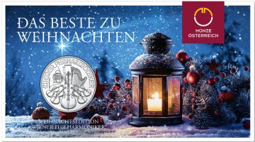 2025 1 oz Austria Silver 2025 1oz  Silver Vienna Philharmonic Christmas Coin UN