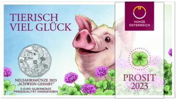 2023 1/4 oz Austria Silver 2023 8.40g Austria Silver New Years Coin PN PN