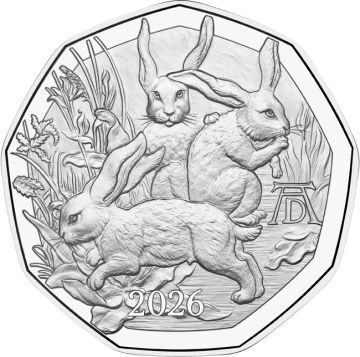 2026 1/4 oz Austria Silver Dürers Trio of Rabbits PN