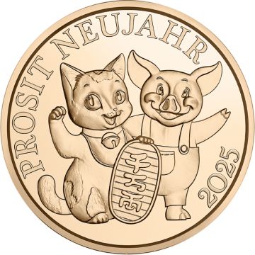 2025 Austria Bronze 2025 4gm Austria Bronze Lucky token UN UN