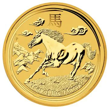 1 oz Australia Gold Horse Gold customary in banking