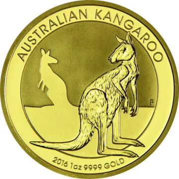 1 oz Australia Gold Kangaroo Nugget Random Year customary in banking