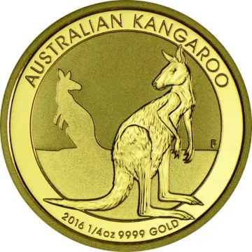 1/4 oz Australia Gold Kangaroo Nugget Random Year customary in banking