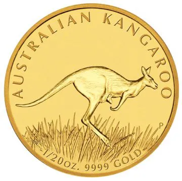 1/25 oz Australia Gold Kangaroo Nugget Random Year customary in banking