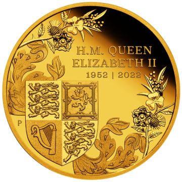 2022 2 oz Australia Gold The Queen's Platinum Jubilee PP