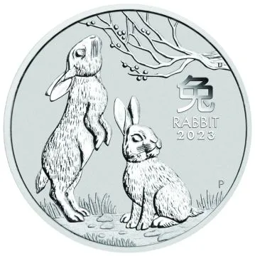 2023 1 oz Australia Silver Hare Silver customary in banking