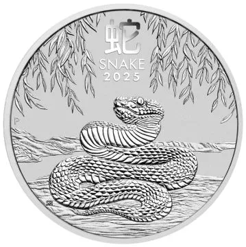 2025 1 oz Australia Silver Snake Silver New Mint - in Capsule