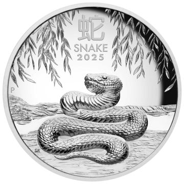 2025 155.52g Australia Silver 2025 5oz  Silver Australian Lunar Series III of the Snake PP