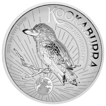 2025 155.52g Australia Silver 2025 5oz Silver Australian Kookaburra Coin RP