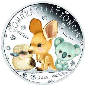 2026 1/2 oz Australia Silver Newborn Celebration Colored Proof Coin UN