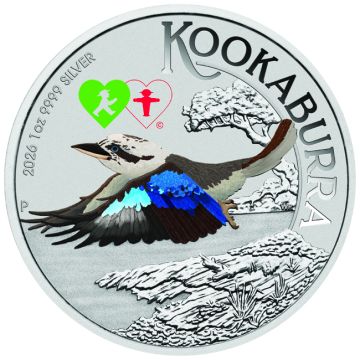 2026 1 oz Australia Silver Kookaburra Coloured Coin in Card UN