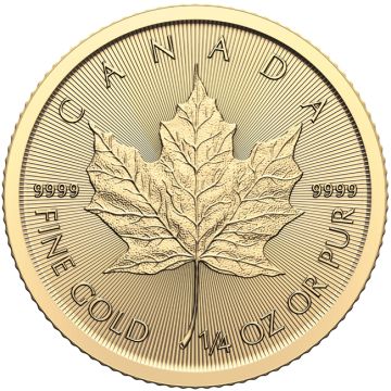 2024 1/4 oz Canada Gold 2024 1/4oz Canada Gold Maple Leaf customary in banking