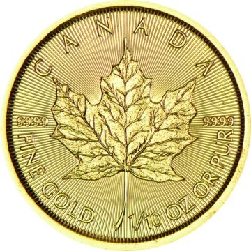 1/10 oz Canada Gold 1/10oz Canada  Gold Maple Leaf Random bankenüblich - kann zerkratzt sein / Bank Standard - may be scratched