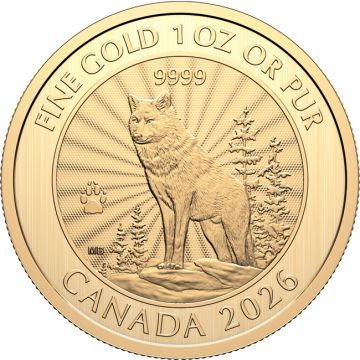 2026 1 oz Canada Gold Majestic Wolf