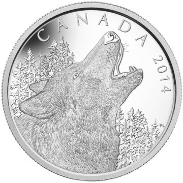 2014 499g Canada Silver 2014 1/2 Kilogram Canada Silver Howling Wolf PP PP