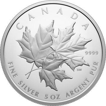 2025 157.58g Canada Silver 2025 5oz Canada Silver Triple Maple PP PP