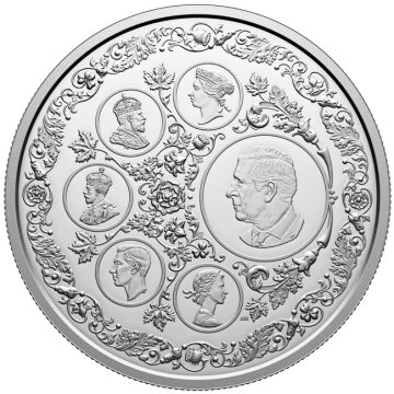 2025 157.59g Canada Silver 2025 5oz Legacy of the Crown Fine Silver Coin PP