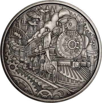 2025 94.24g Canada Silver 2025 3oz Silver A Whimsical Tale: Steam Locomotive Coin TO